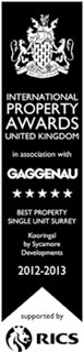 Sycamore Developments wins the Best Single Residency Category for
Surrey at the International Property Of the Year Awards